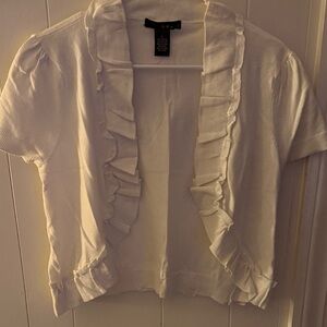 Grace White Ruffled Camisole